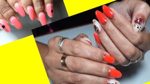 *685*Коррекция ногтей неоновым гелем Agent nail.
Бортики.Быстрый дизайн.