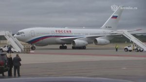 Президентский борт с Владимиром Путиным в Анкоридже, США, Аляска