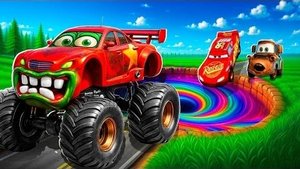 Мега-бои с машинами Маккуина и Pixar против Большой и маленькой Молнии Маккуин! Захватывающая битва