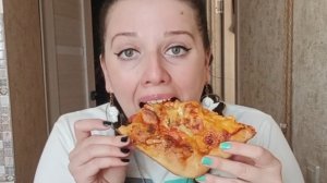 Ответ го💩нокомментаторам 😝 #мукбангпицца#пицца#мукбангроссия#