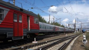 Электровоз ЧС4т-303 с пассажирским поездом №146У Челябинск - Санкт-Петербург
