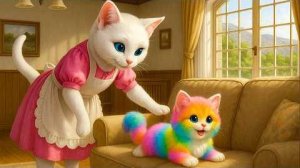 ПРОКАЗЫ РАДУЖНОГО КОТЁНКА: Мама-кошка на грани нервного срыва!