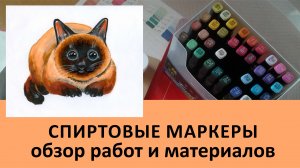СПИРТОВЫЕ МАРКЕРЫ_ обзор работ и материалов. Overview of drawings. Sketches with markers.