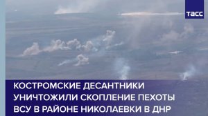 Костромские десантники уничтожили скопление пехоты ВСУ в районе Николаевки в ДНР