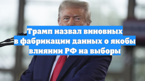 Трамп назвал виновных в фабрикации данных о якобы влиянии РФ на выборы