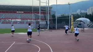 Имитация с поворотом с палкой и без