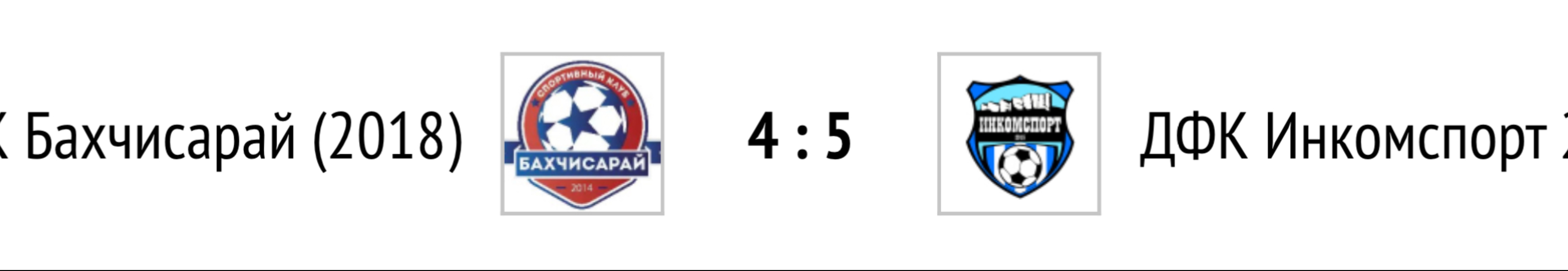 СК Бахчисарай (2018)4:5ДФК Инкомспорт 2018