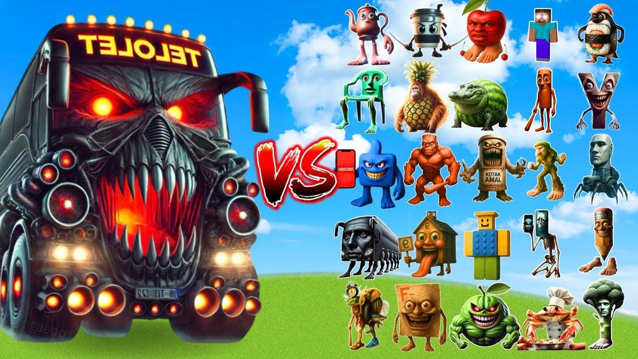 MONSTER BUS TELOLET vs All Minecraft Bosses  Minecraft Mob Battle