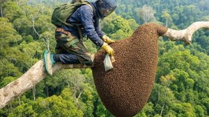 НЕВЕРОЯТНО! Самое опасное восхождение храбреца на Гигантское дерево за диким медом
