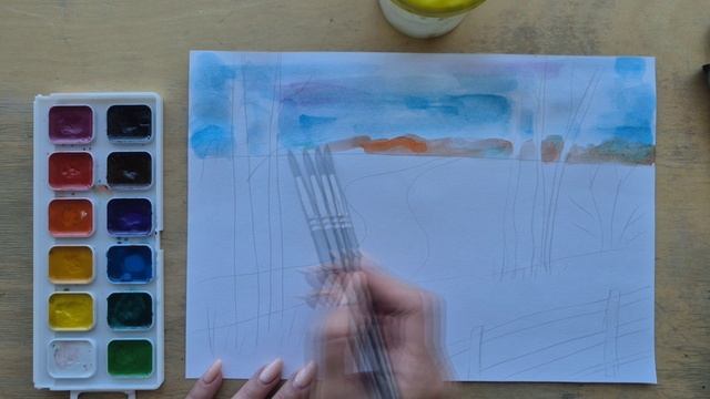 Урок ИЗО 4 класс Пейзаж родной земли осенний пейзаж