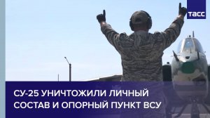 Су-25 уничтожили личный состав и опорный пункт ВСУ