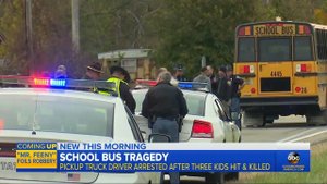 3 siblings killed in car crash at school bus stop