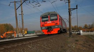 Электропоезд ЭД9М-0113. Покатушки от Среднесибирской до Луговского+отправление.