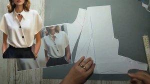 Моделирование. Блуза с запахом - интересное решение подборта. Выкройка № 1779.