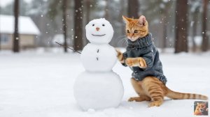 Как котик зимой простудился без шапки