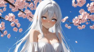 Music Visualization девушка с сакурой