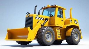 БУЛЬДОЗЕР НА СТРОЙКЕ! Весёлые песенки про технику + Учим цифры и формы