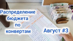 Распределение бюджета по конвертам. Август #3