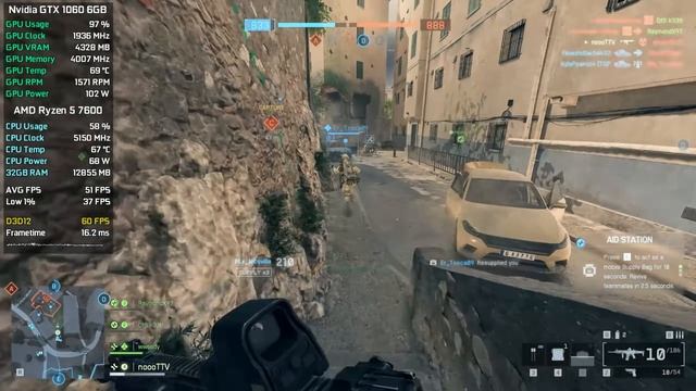 GTX 1060 | FSR 3 OFF/ON - FPS | Тесты