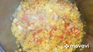 Красная чечевица с карри и помидорами!