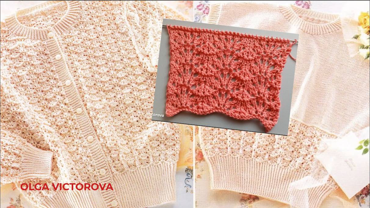 502 АЖУРНЫЙ ВОЛНИСТЫЙ УЗОР СПИЦАМИ Вязание Узоры спицами смотреть онлайн