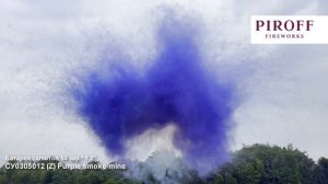 Дневная веерная батарея салютов для гендер пати «Purple smoke mine» СУ0305012 фиолетовый (мальчик)