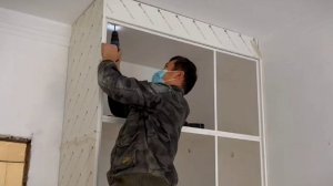 Распашной шкаф с выдвижными ящиками. Фасады мдф аналог AGT