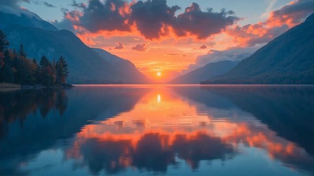 Ultimate Deep Chillout Experience ｜ Relaxing Sunset Lake Ambiance for Focused Productivity