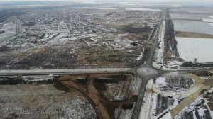 Дорожная развязка на 1041-ом км трассы М-5 Урал, у села Красный Яр / Самарская обл / Russia