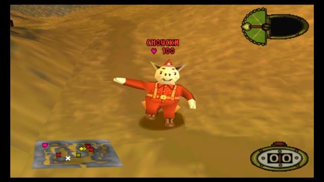 Ретро игра HOGS OF WAR - Миссия  18