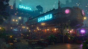 SPARTA Neon Bar Ambience ｜ Cyberpunk Lofi Beats for Relax & Study