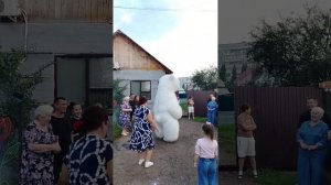 Поздравление от белого мишки в Оренбурге .mp4