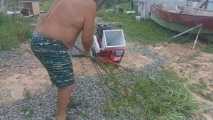 Первый пуск измельчителя веток