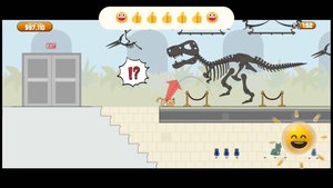 малыш комментирует игру, непослушный котик в музее😉 #игры #котэ #котики