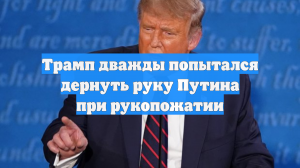 Трамп дважды попытался дернуть руку Путина при рукопожатии