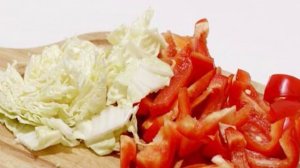 Жареная свинина с овощами