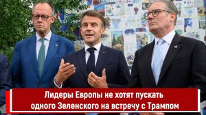 Лидеры Европы не хотят пускать одного Зеленского на встречу с Трампом