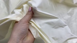 Тафта  сливочного цвета однотонная 35008