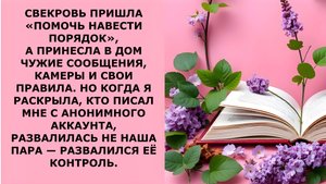 Истории из жизни. СВЕКРОВЬ ПРИШЛА ПОМОЧЬ НАВЕСТИ ПОРЯДОК Аудио рассказы, Жизненные истории слушать