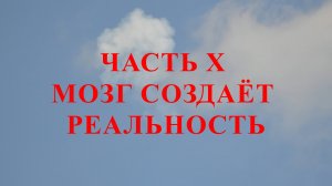 ЧАСТЬ Х МОЗГ СОЗДАЁТ РЕАЛЬНОСТЬ