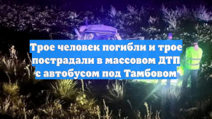 Трое человек погибли и трое пострадали в массовом ДТП с автобусом под Тамбовом