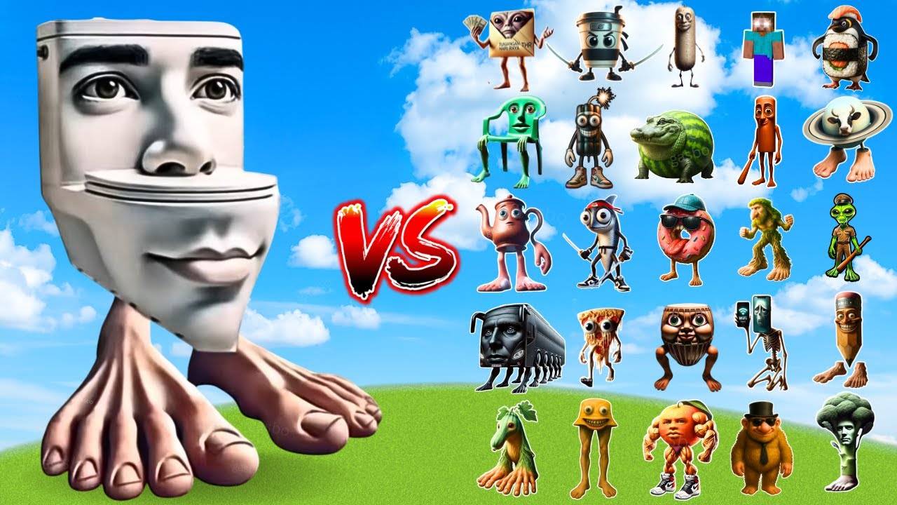 TOILET MUKA KAKI vs All Anomaly Brainrot Bosses  Minecraft Mob Battle