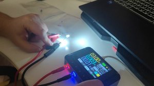 Результат свечения при различных токах