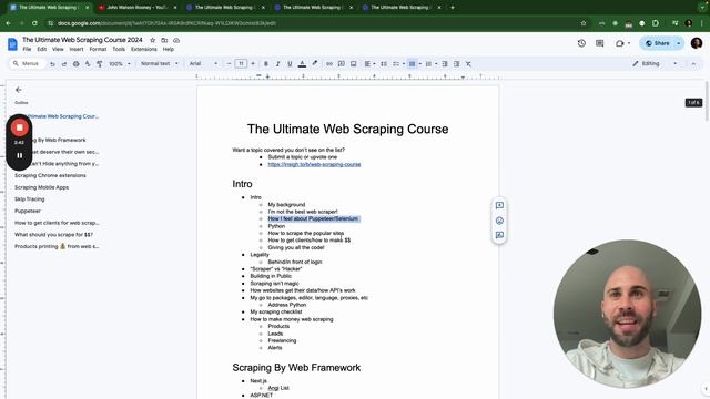 001 The Ultimate Web Scraping Course 2024 - Google Docs - 30 May 2024 смотреть онлайн