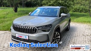 Обзор Skoda Kodiaq SELECTION 7 мест в цвете Steel