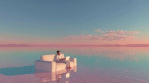 Neon Dream Ambient Soundscape | Serene Relaxing Meditation for Focus