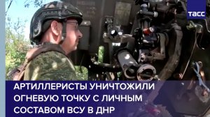 Артиллеристы уничтожили огневую точку с личным составом ВСУ в ДНР