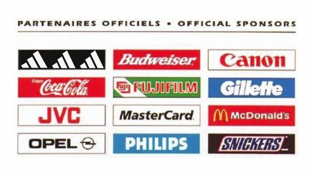 Partenaires Officiels de la Coupe du Monde France 98