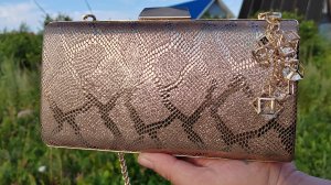 Клатч-бокс женский, вечерний. Изделия из кожи. СКСтиль. Видео обзор клатч-бокса: Серебро с зеркальн