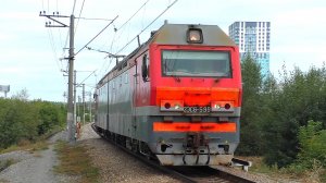 2ЭС6-599 "Синара" следует резервом через о.п. Ботаническая